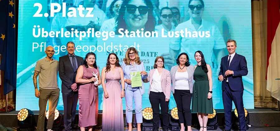 2. Platz Team Überleitpflege Station Lusthaus, Pflege Leopoldstadt