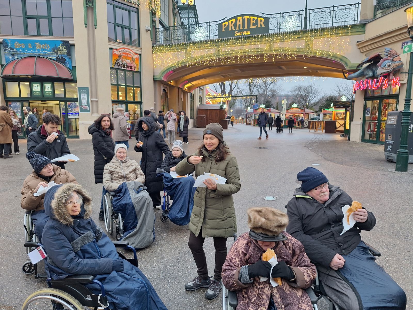 Pflege Donaustad, Adventmarkt im Prater, Gruppenfoto