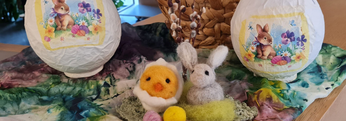 Osterbasteln in der Pflege Donaustadt