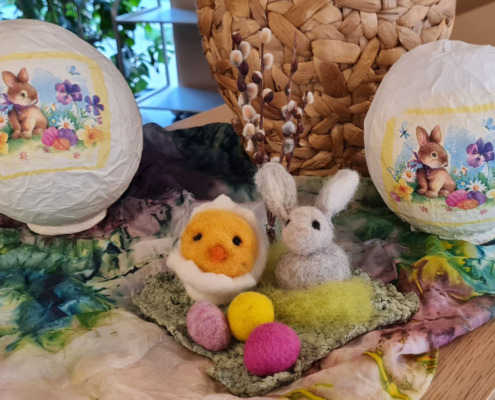 Osterbasteln in der Pflege Donaustadt